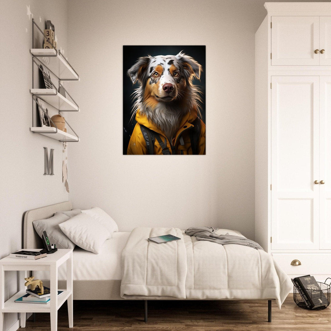 Abenteuerlustiger Hund 30x40 cm / 12x16″ / Poster auf halbmattem Papier
