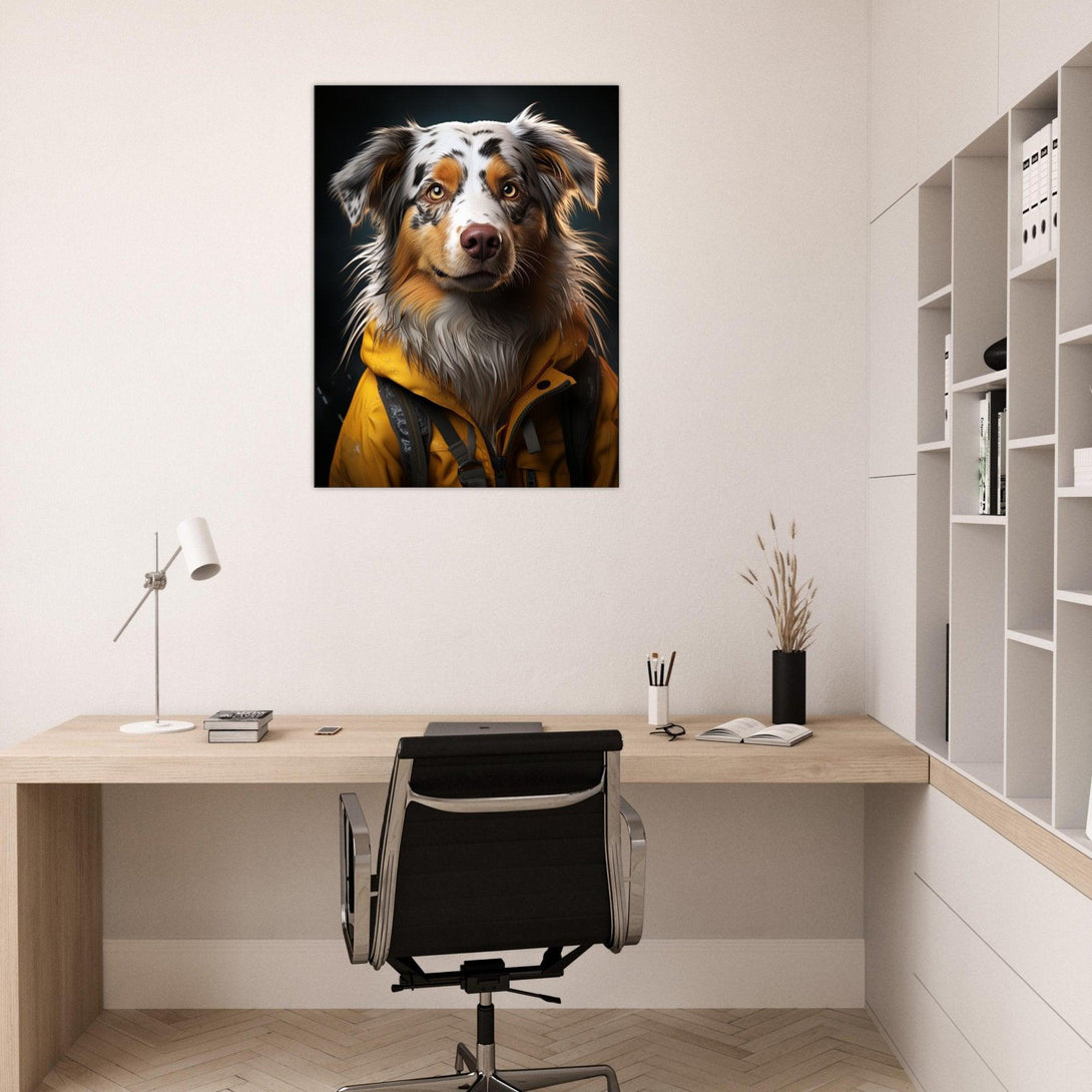 Abenteuerlustiger Hund 30x40 cm / 12x16″ / Poster auf halbmattem Papier