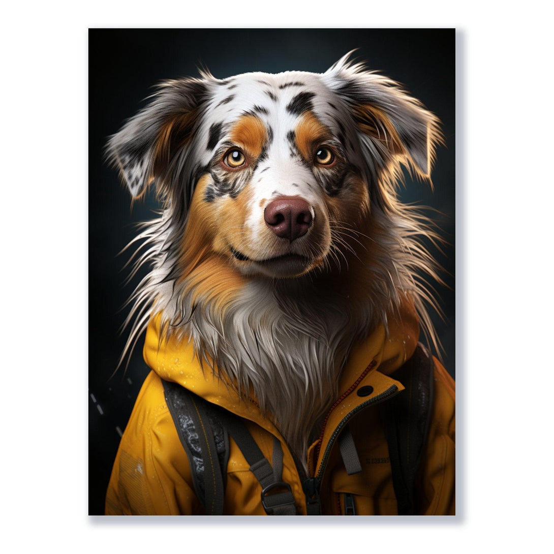 Abenteuerlustiger Hund 30x40 cm / 12x16″ / Poster auf halbmattem Papier