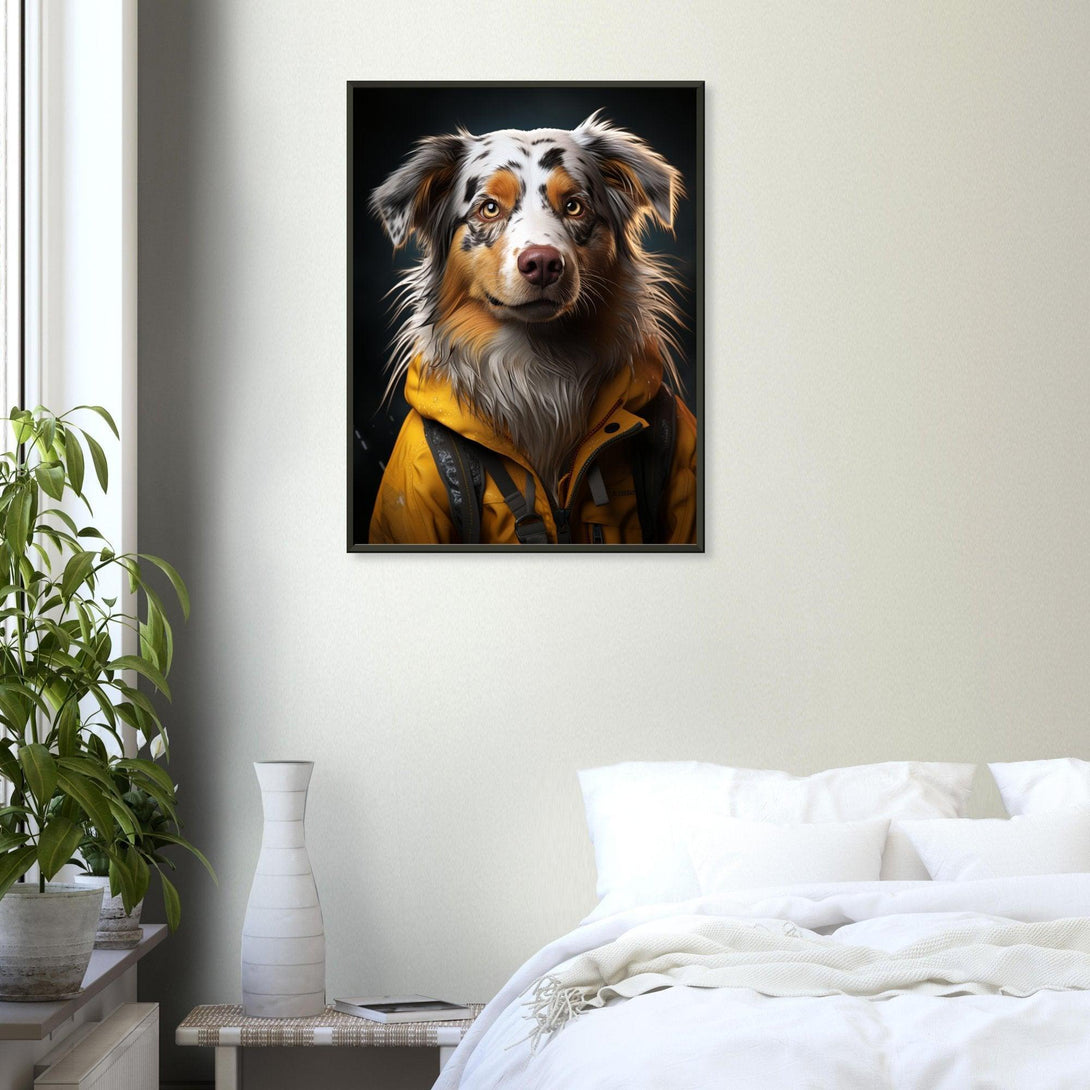 Abenteuerlustiger Hund 30x40 cm / 12x16″ / Poster auf halbmattem Papier