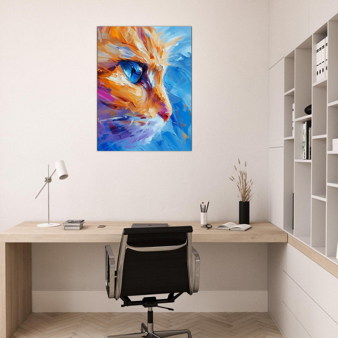 Abstrakte Katzenmalerei 30x40 cm / 12x16″ / Poster auf halbmattem Papier