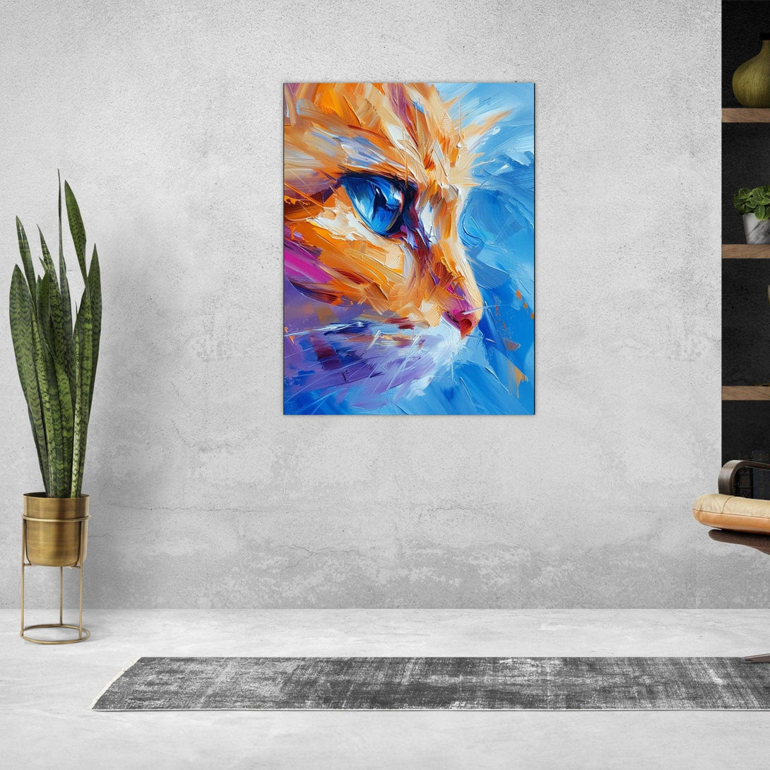 Abstrakte Katzenmalerei 30x40 cm / 12x16″ / Poster auf halbmattem Papier