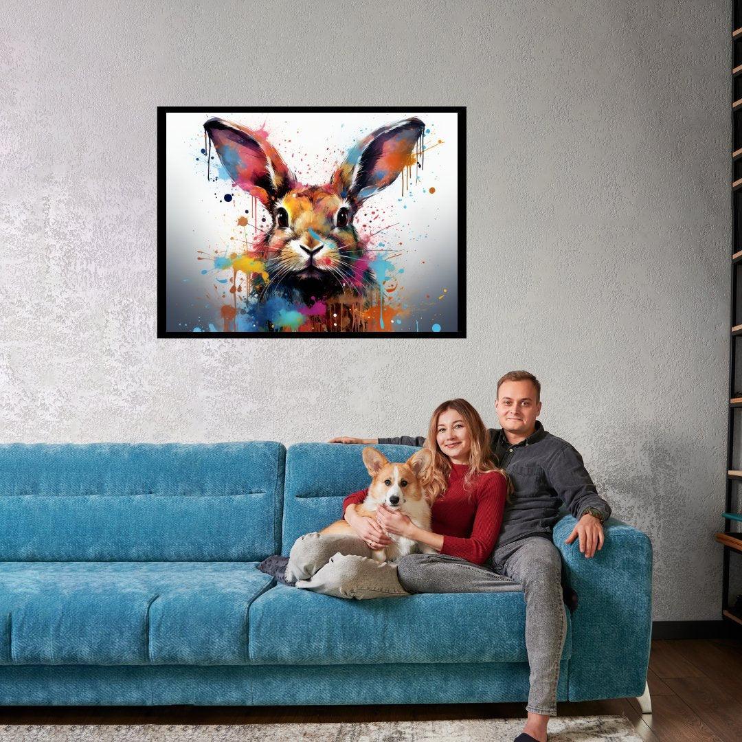 Aquarell-Hase 30x40 cm / 12x16″ / Poster auf halbmattem Papier