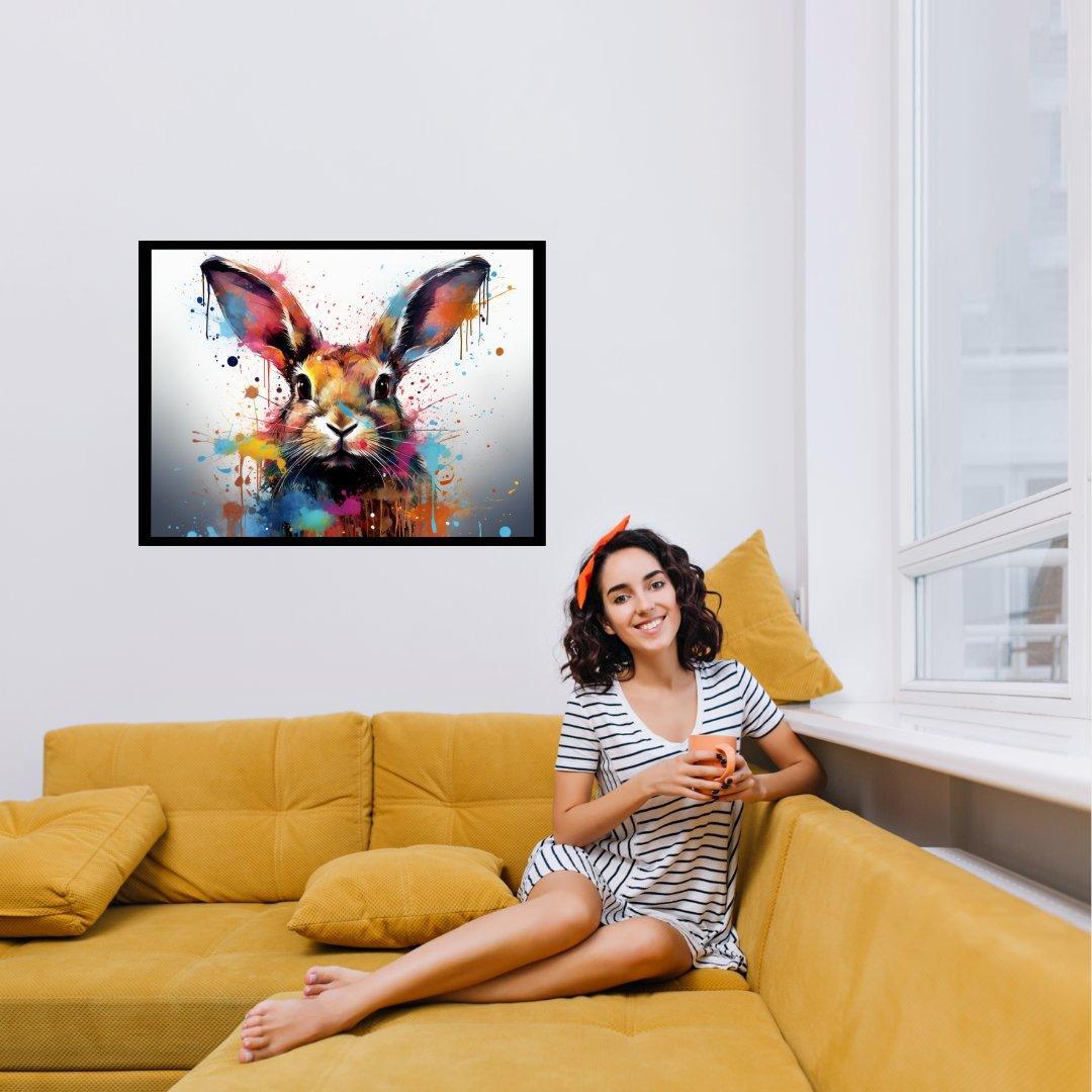 Aquarell-Hase 30x40 cm / 12x16″ / Poster auf halbmattem Papier