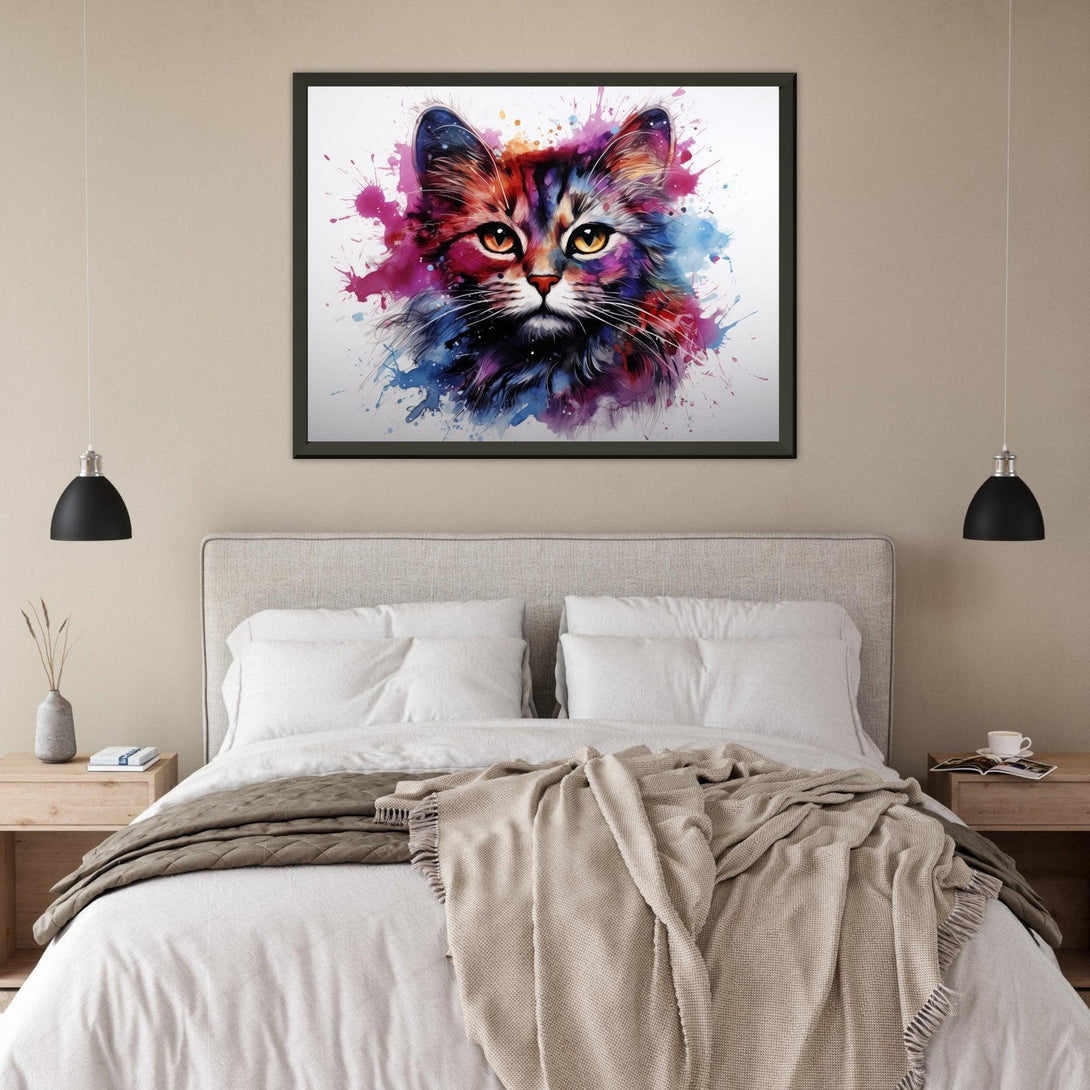 Aquarelltraum einer Katze 30x40 cm / 12x16″ / Poster auf halbmattem Papier