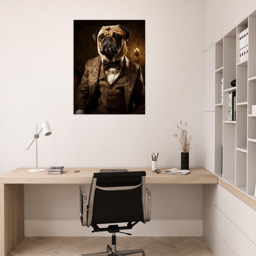 Aristokratischer Mops 30x40 cm / 12x16″ / Poster auf halbmattem Papier