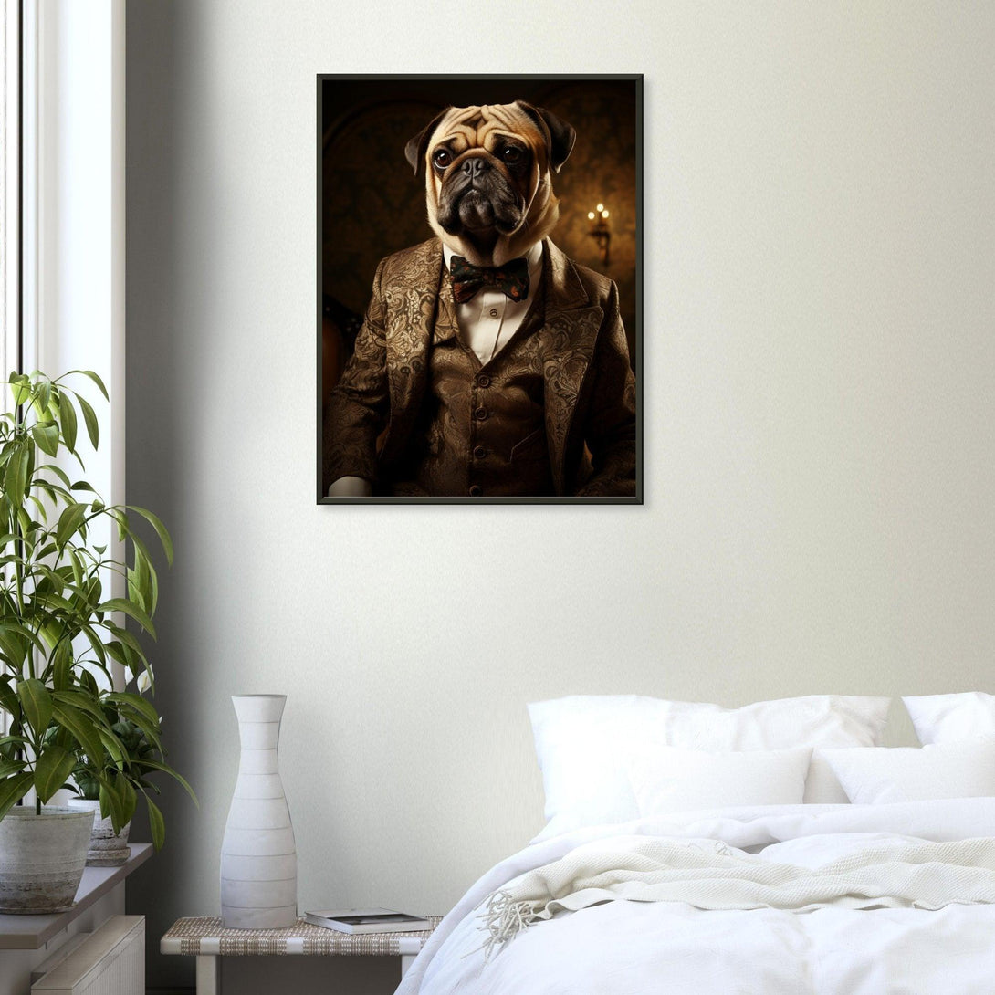 Aristokratischer Mops 30x40 cm / 12x16″ / Poster auf halbmattem Papier