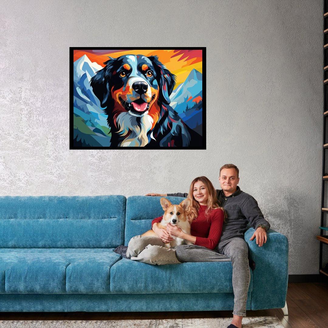 Bergfreund Sennenhund 30x40 cm / 12x16″ / Poster auf halbmattem Papier