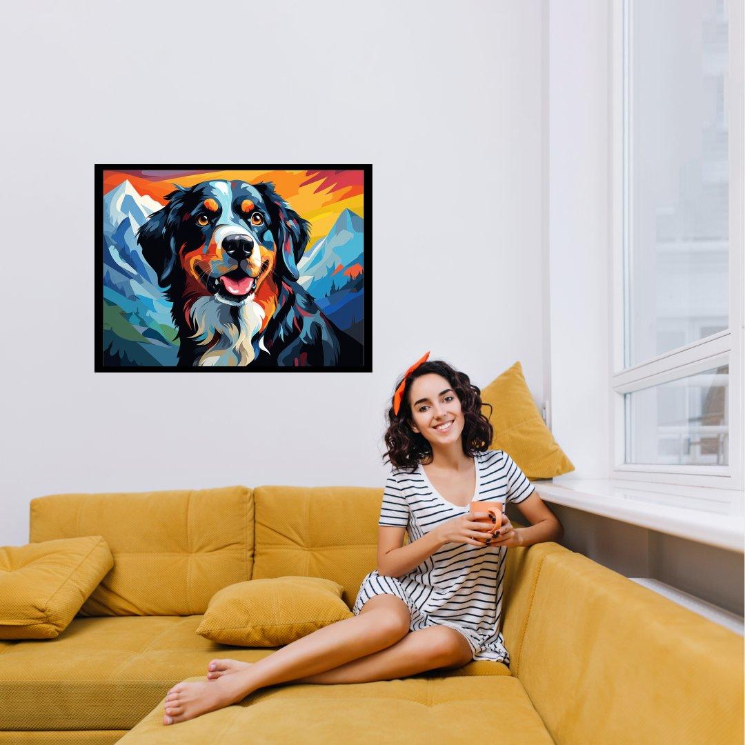 Bergfreund Sennenhund 30x40 cm / 12x16″ / Poster auf halbmattem Papier