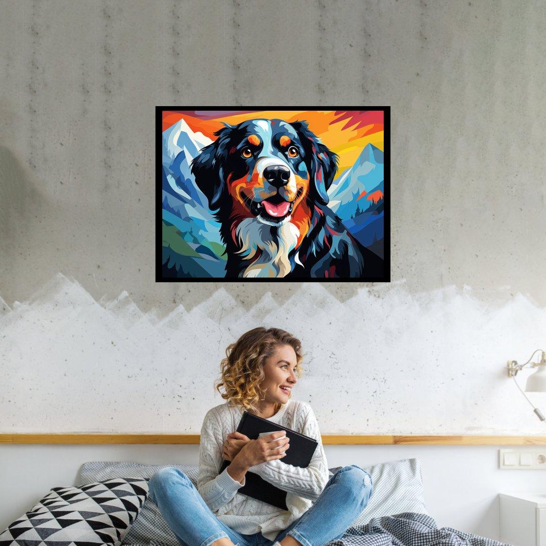 Bergfreund Sennenhund 30x40 cm / 12x16″ / Poster auf halbmattem Papier