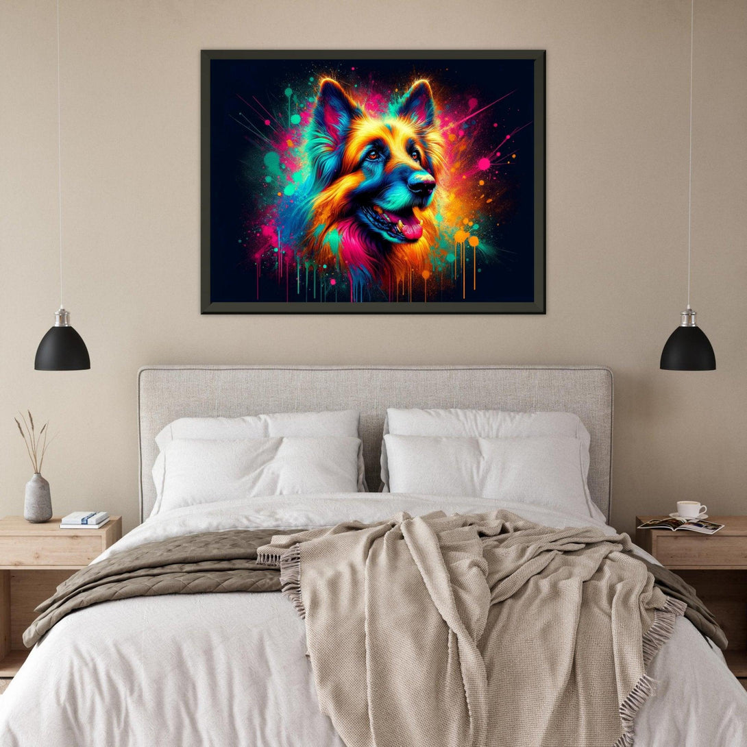 Bunter Schäferhund Traum 30x40 cm / 12x16″ / Poster auf halbmattem Papier