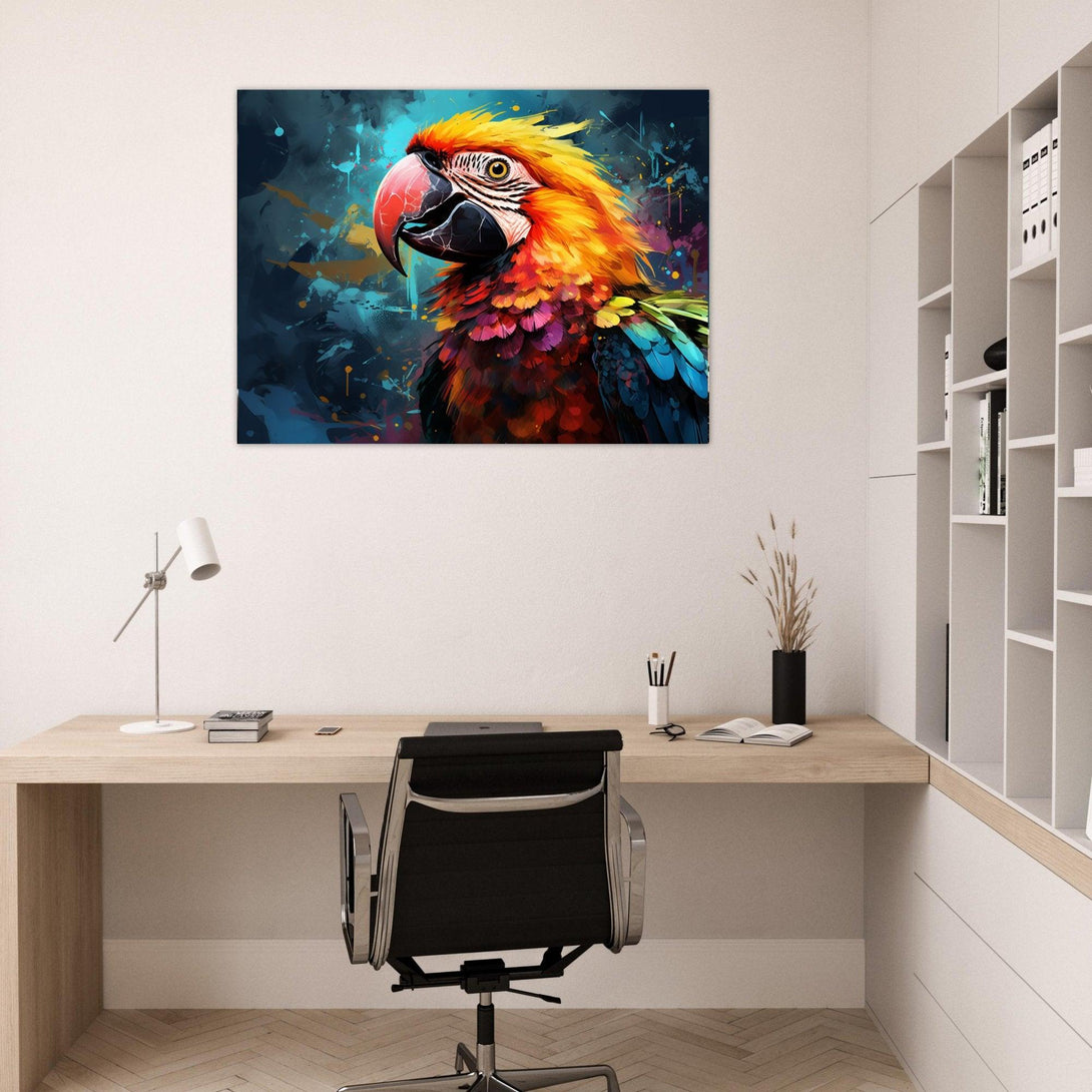 Buntes Papageien Portrait 30x40 cm / 12x16″ / Poster auf halbmattem Papier