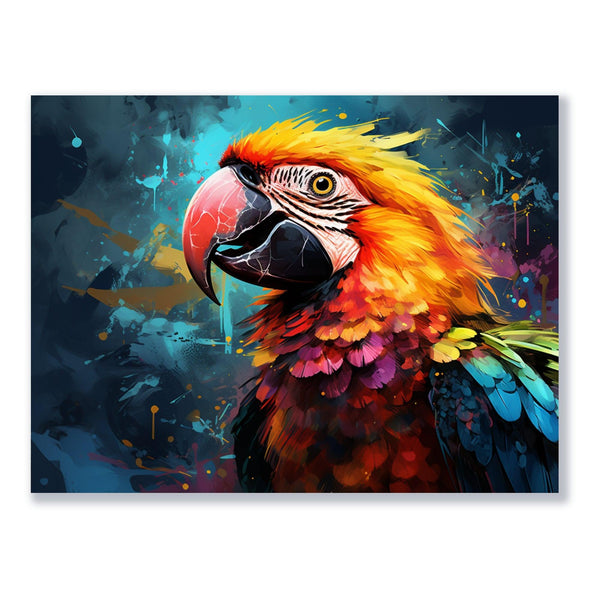 Buntes Papageien Portrait 30x40 cm / 12x16″ / Poster auf halbmattem Papier