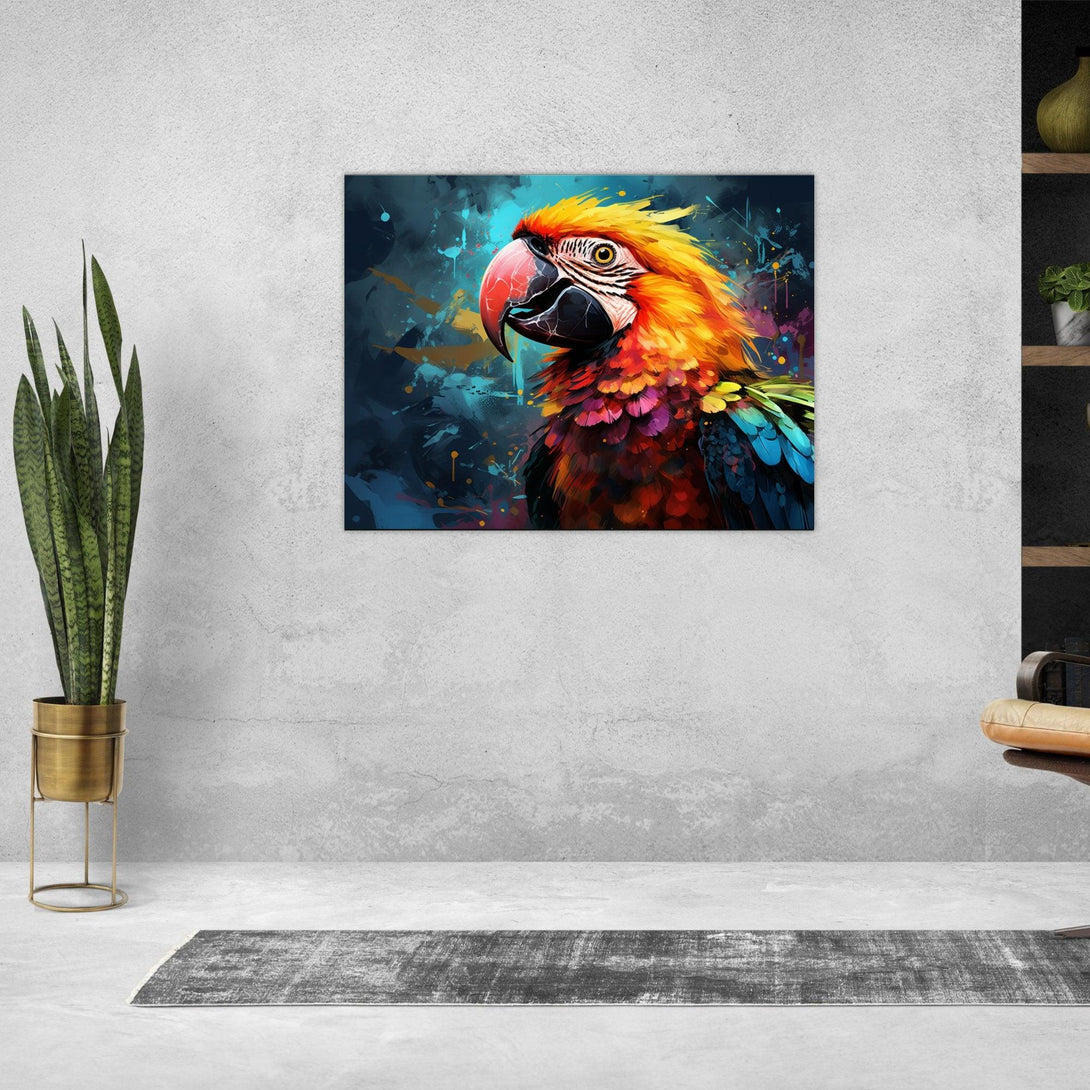 Buntes Papageien Portrait 30x40 cm / 12x16″ / Poster auf halbmattem Papier