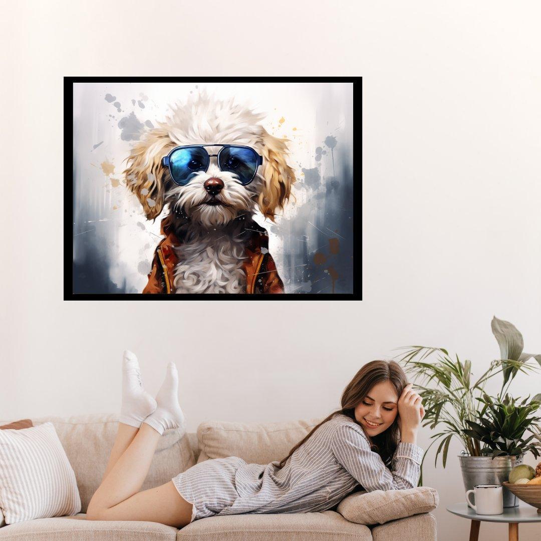 Cooler Hund 30x40 cm / 12x16″ / Poster auf halbmattem Papier