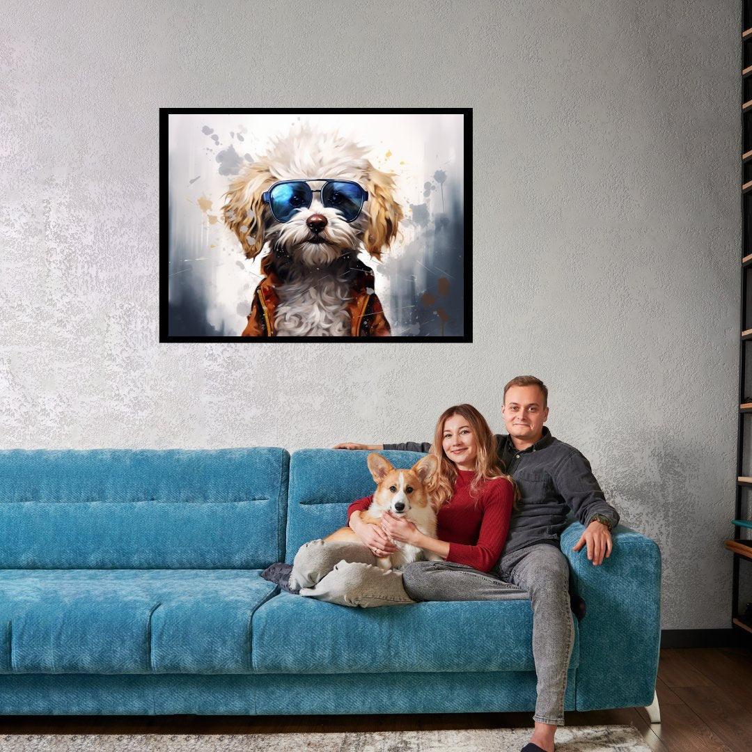 Cooler Hund 30x40 cm / 12x16″ / Poster auf halbmattem Papier