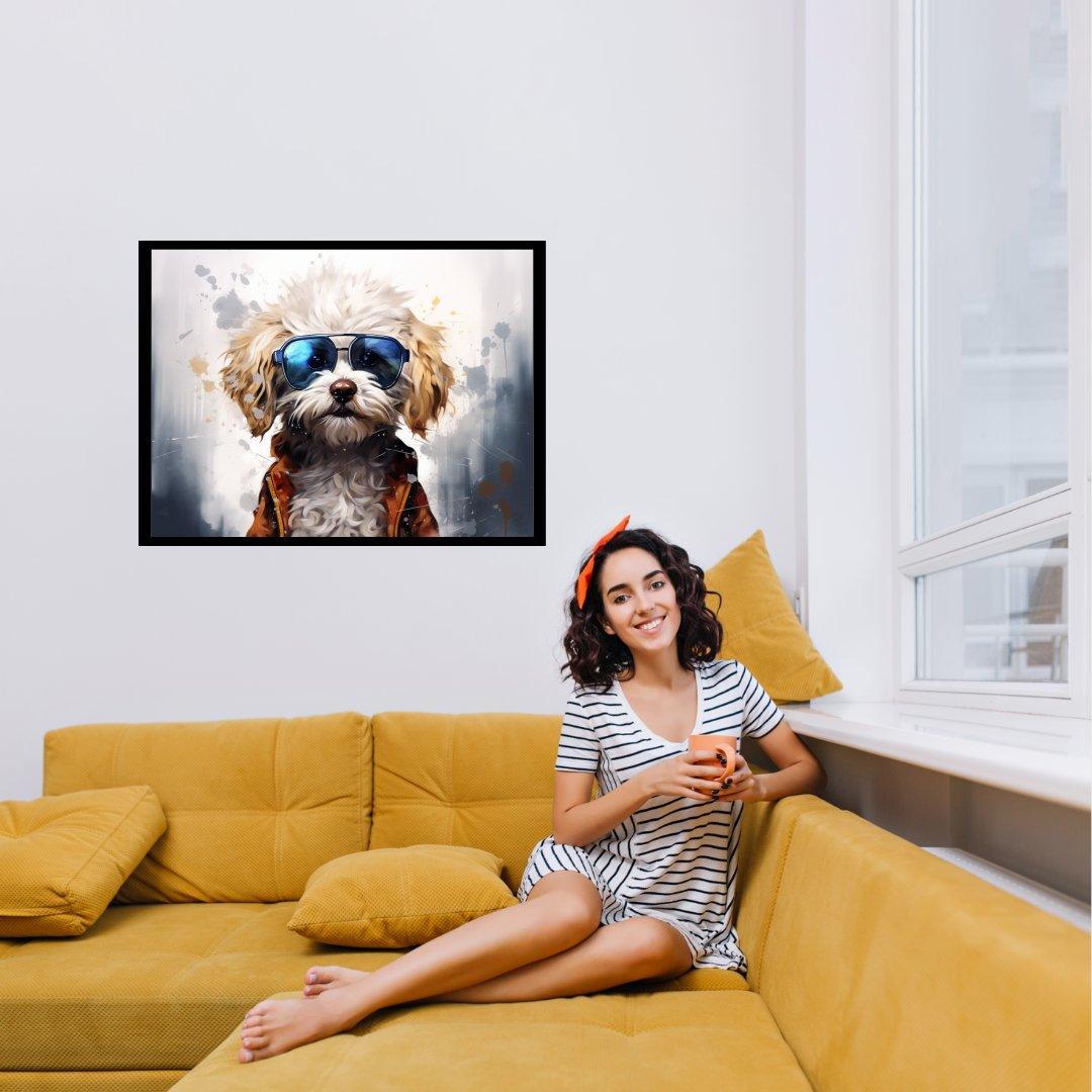 Cooler Hund 30x40 cm / 12x16″ / Poster auf halbmattem Papier