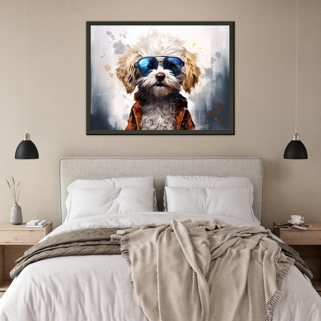 Cooler Hund 30x40 cm / 12x16″ / Poster auf halbmattem Papier