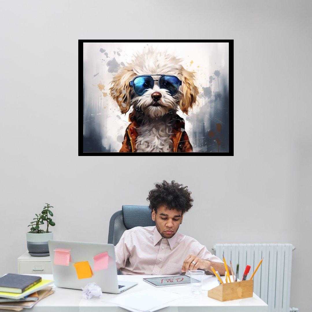 Cooler Hund 30x40 cm / 12x16″ / Poster auf halbmattem Papier