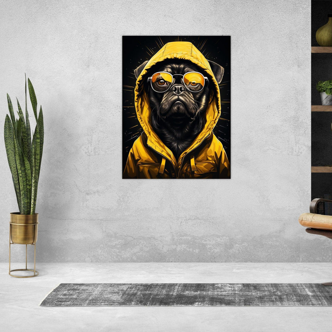 Cooler Mops im Rampenlicht 30x40 cm / 12x16″ / Poster auf halbmattem Papier