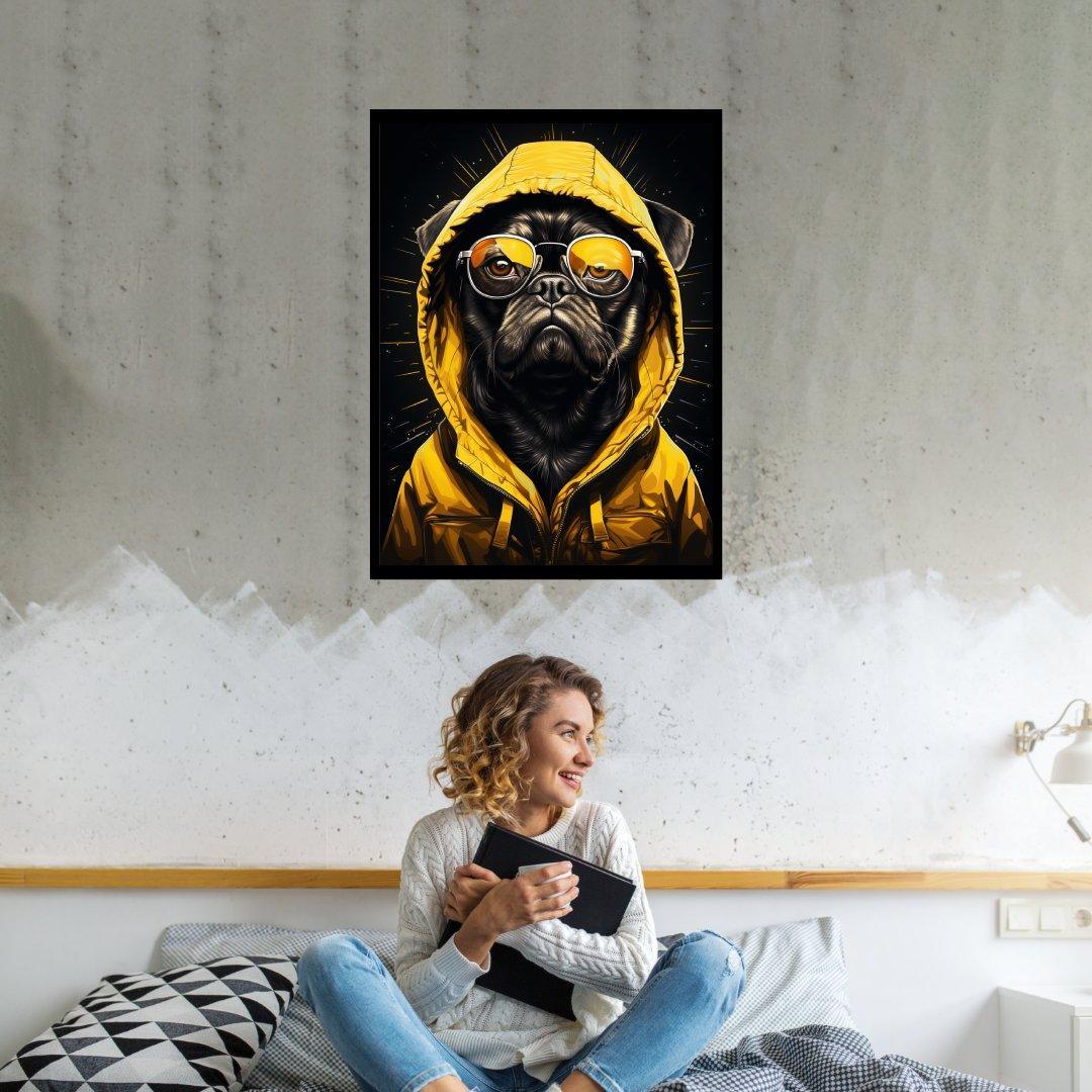 Cooler Mops im Rampenlicht 30x40 cm / 12x16″ / Poster auf halbmattem Papier