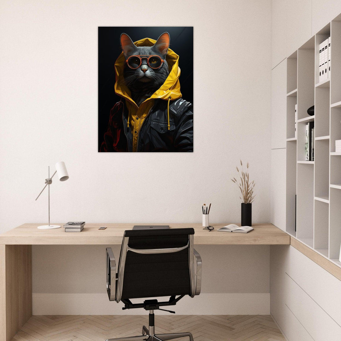 Der stilvolle Stadtkater 30x40 cm / 12x16″ / Poster auf halbmattem Papier