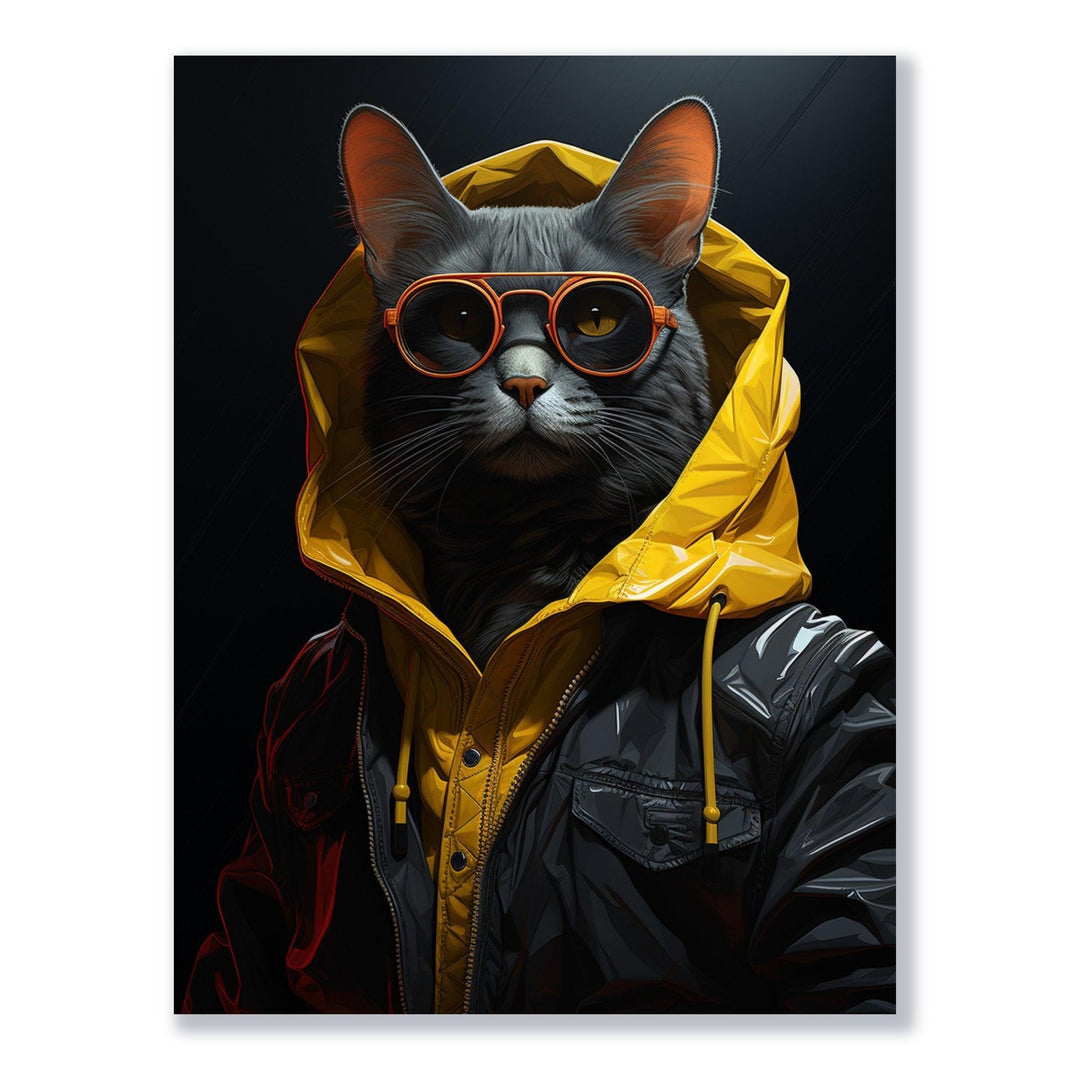 Der stilvolle Stadtkater 30x40 cm / 12x16″ / Poster auf halbmattem Papier