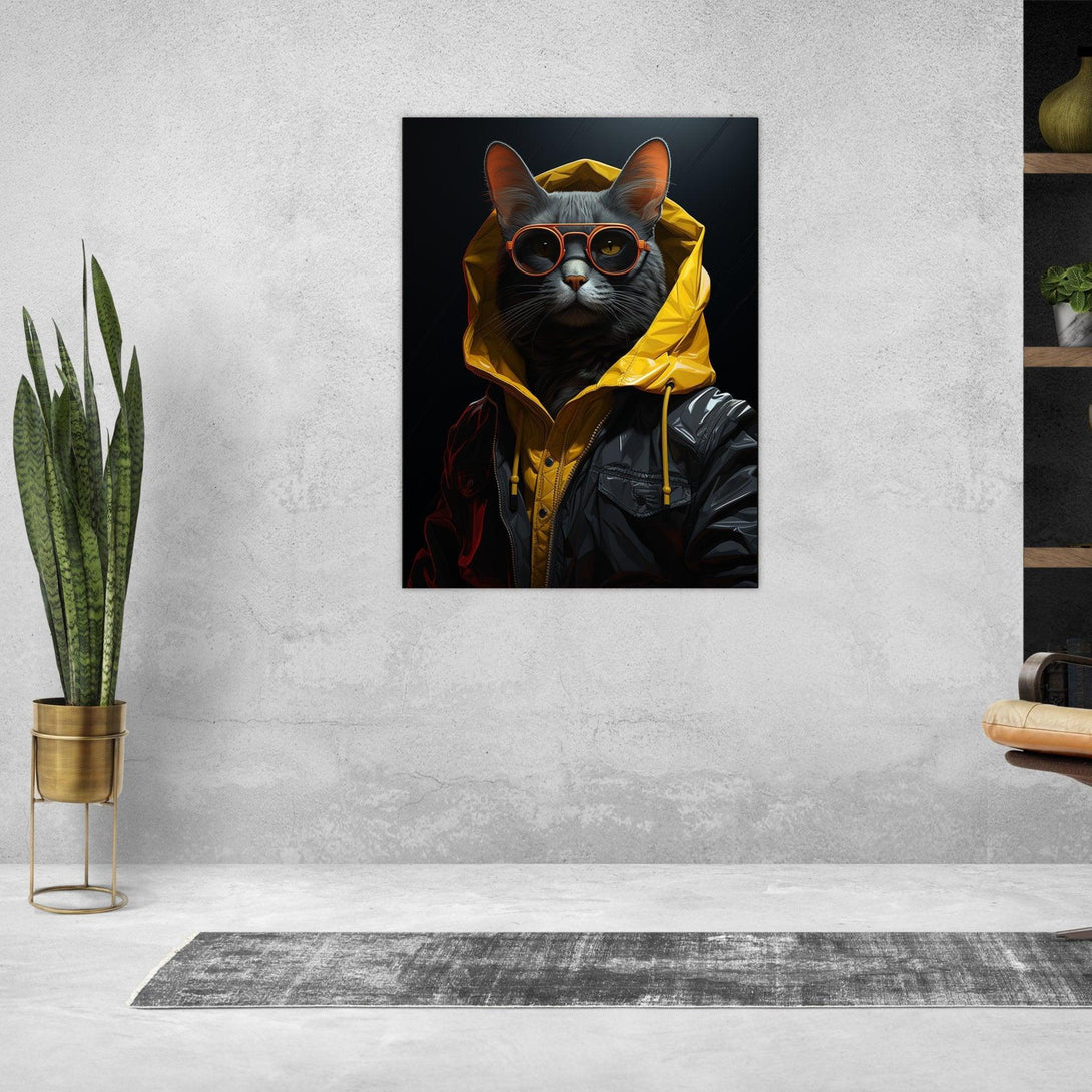 Der stilvolle Stadtkater 30x40 cm / 12x16″ / Poster auf halbmattem Papier