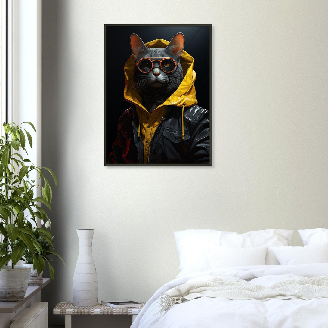 Der stilvolle Stadtkater 30x40 cm / 12x16″ / Poster auf halbmattem Papier