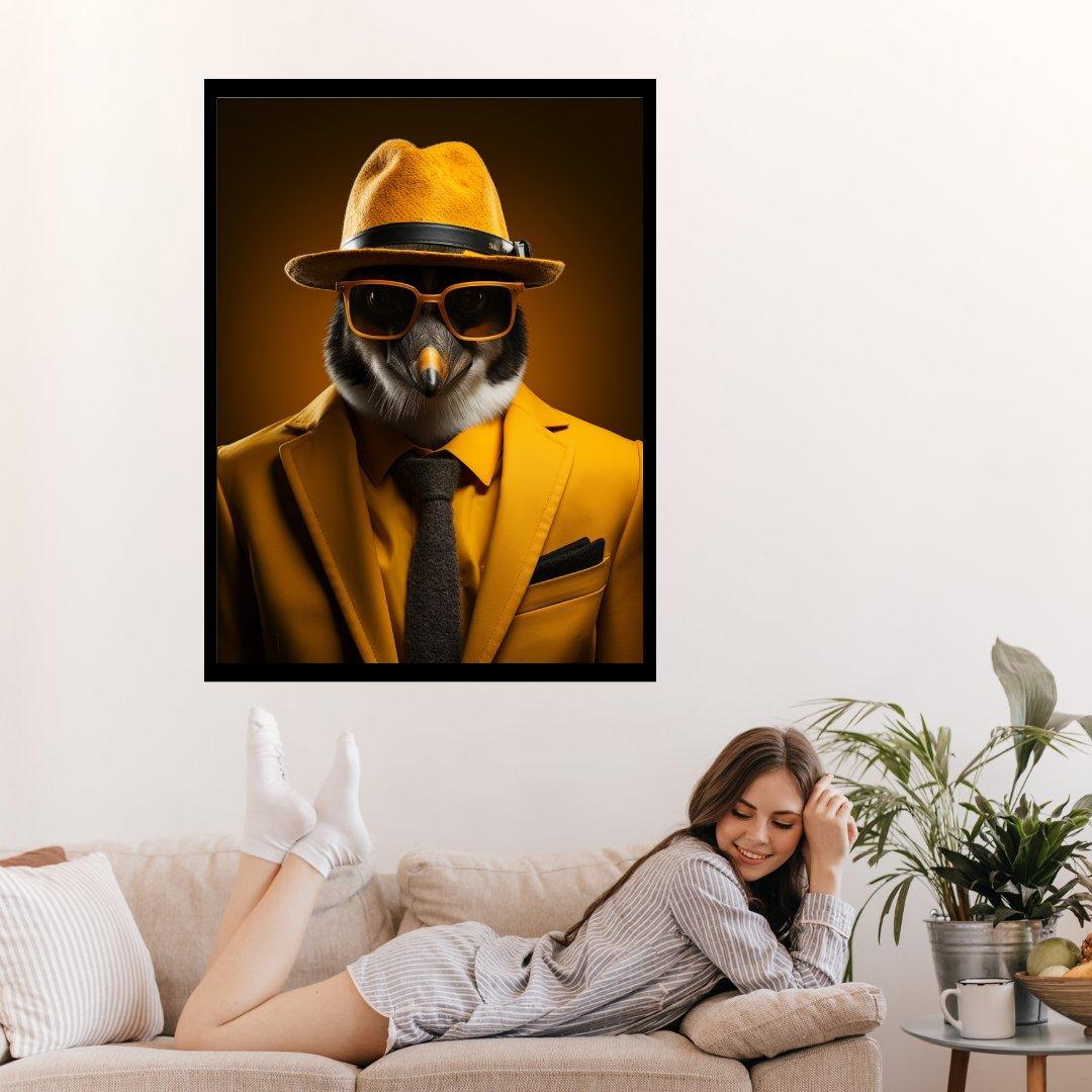 Eleganter Tier-Detektiv 30x40 cm / 12x16″ / Poster auf halbmattem Papier