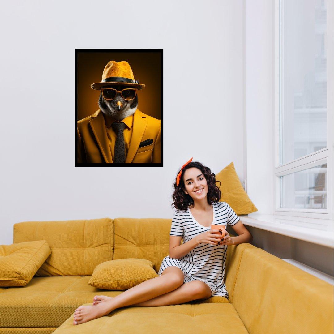 Eleganter Tier-Detektiv 30x40 cm / 12x16″ / Poster auf halbmattem Papier