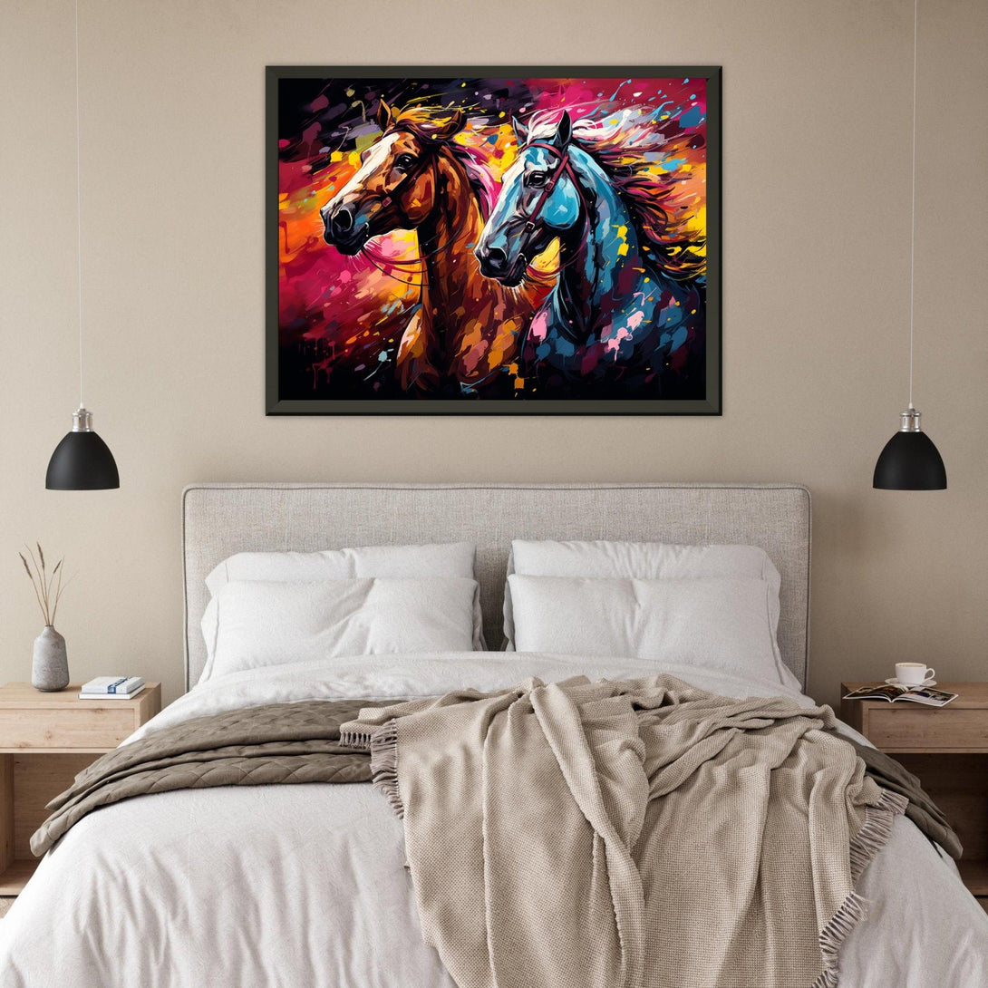 Expressionistische Pferde 30x40 cm / 12x16″ / Poster auf halbmattem Papier