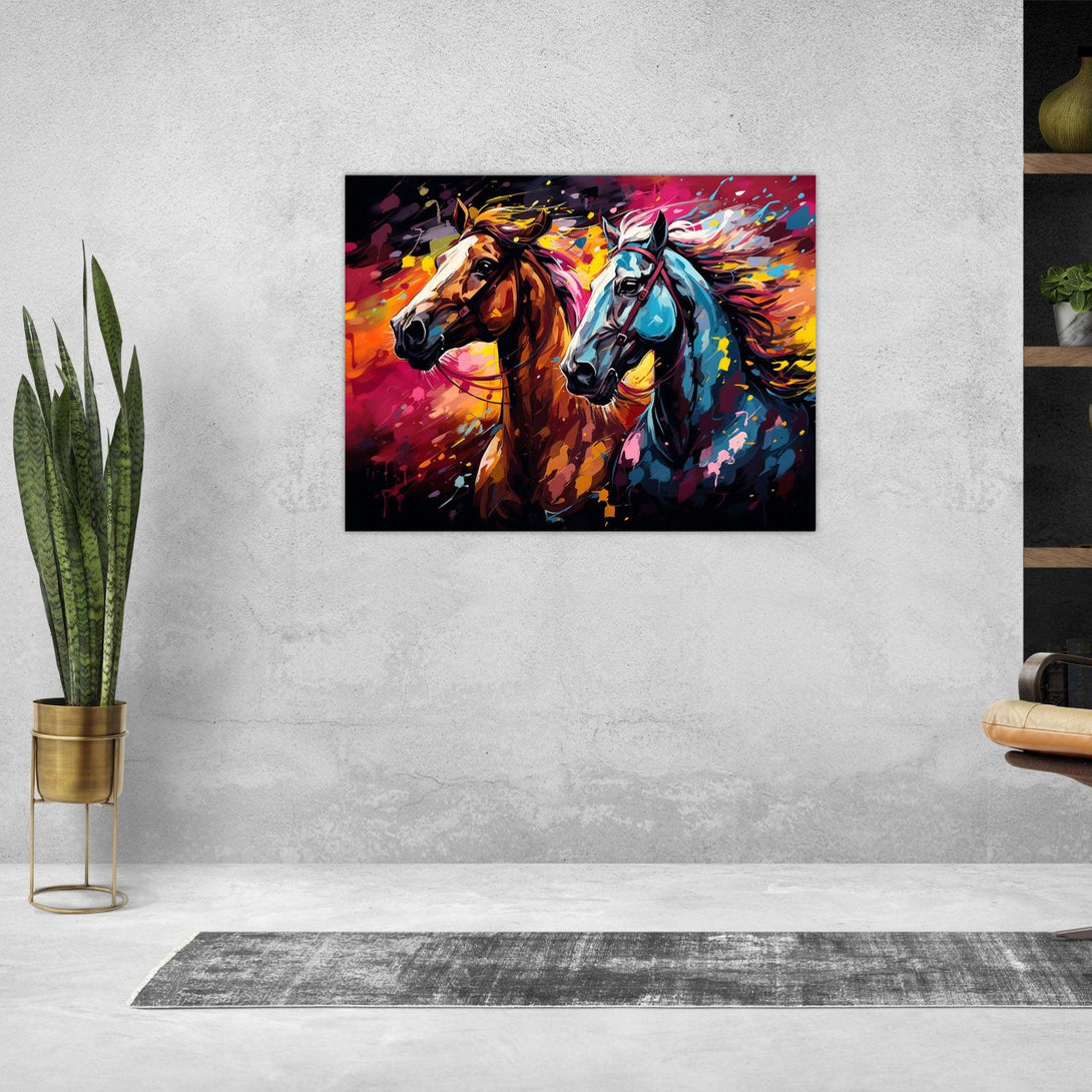 Expressionistische Pferde 30x40 cm / 12x16″ / Poster auf halbmattem Papier