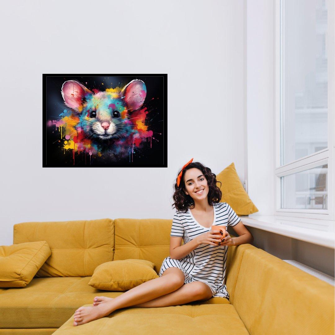 Farbenfrohe Mausfantasie 30x40 cm / 12x16″ / Poster auf halbmattem Papier