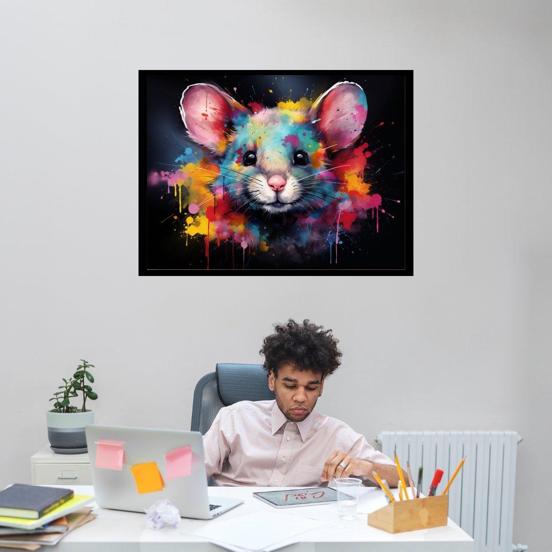 Farbenfrohe Mausfantasie 30x40 cm / 12x16″ / Poster auf halbmattem Papier