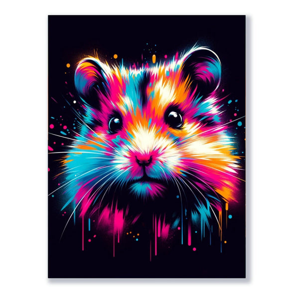 Farbenfroher Hamstertraum 30x40 cm / 12x16″ / Poster auf halbmattem Papier