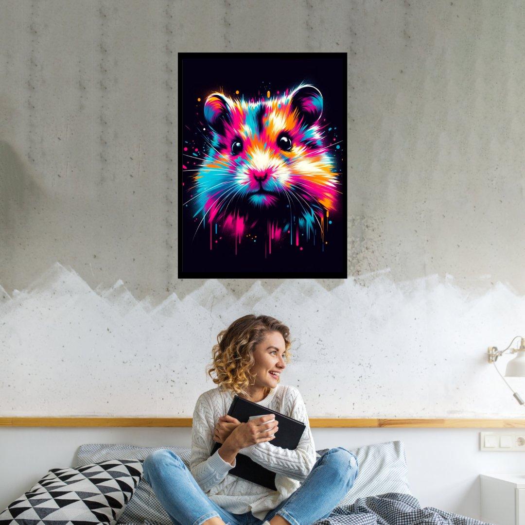 Farbenfroher Hamstertraum 30x40 cm / 12x16″ / Poster auf halbmattem Papier