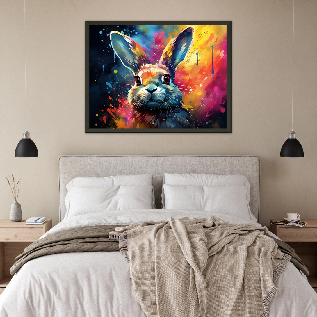 Farbenfroher Hase 30x40 cm / 12x16″ / Poster auf halbmattem Papier