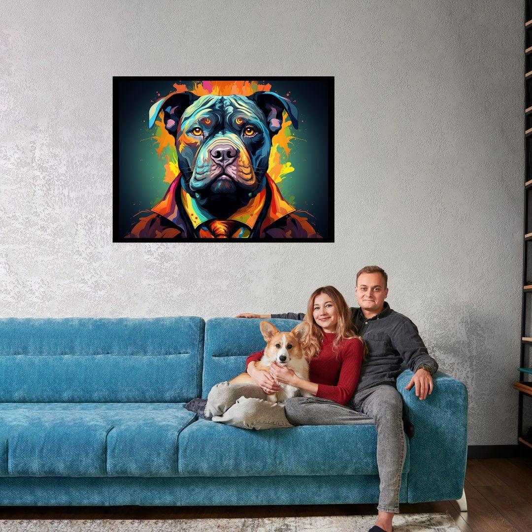 Farbenfroher Hundeblick 30x40 cm / 12x16″ / Poster auf halbmattem Papier