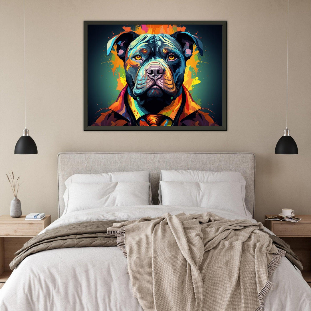 Farbenfroher Hundeblick 30x40 cm / 12x16″ / Poster auf halbmattem Papier