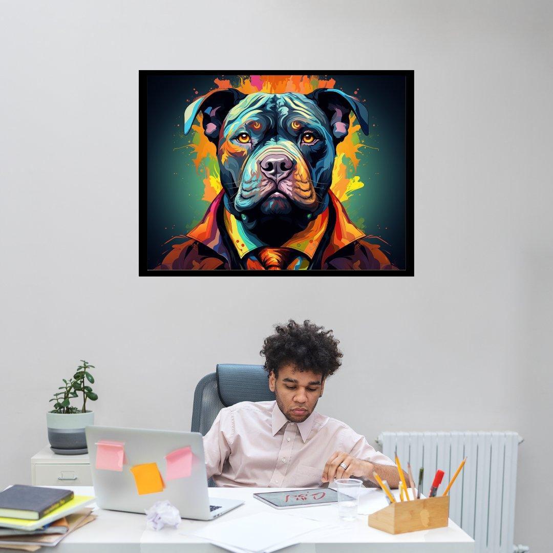 Farbenfroher Hundeblick 30x40 cm / 12x16″ / Poster auf halbmattem Papier