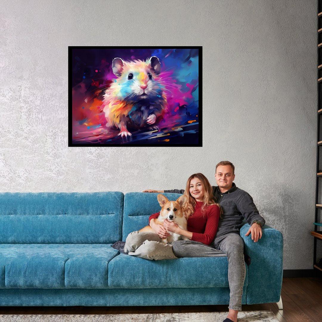 Farbenfrohes Nagetier 30x40 cm / 12x16″ / Poster auf halbmattem Papier