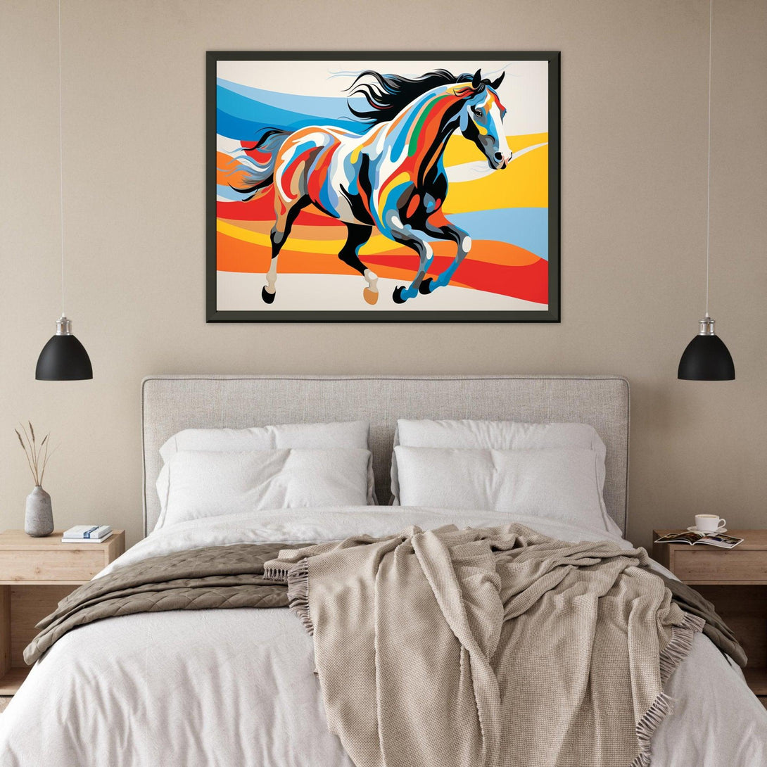 Farbenfrohes Pferd 30x40 cm / 12x16″ / Poster auf halbmattem Papier