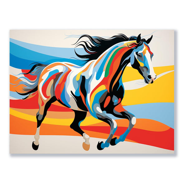 Farbenfrohes Pferd 30x40 cm / 12x16″ / Poster auf halbmattem Papier