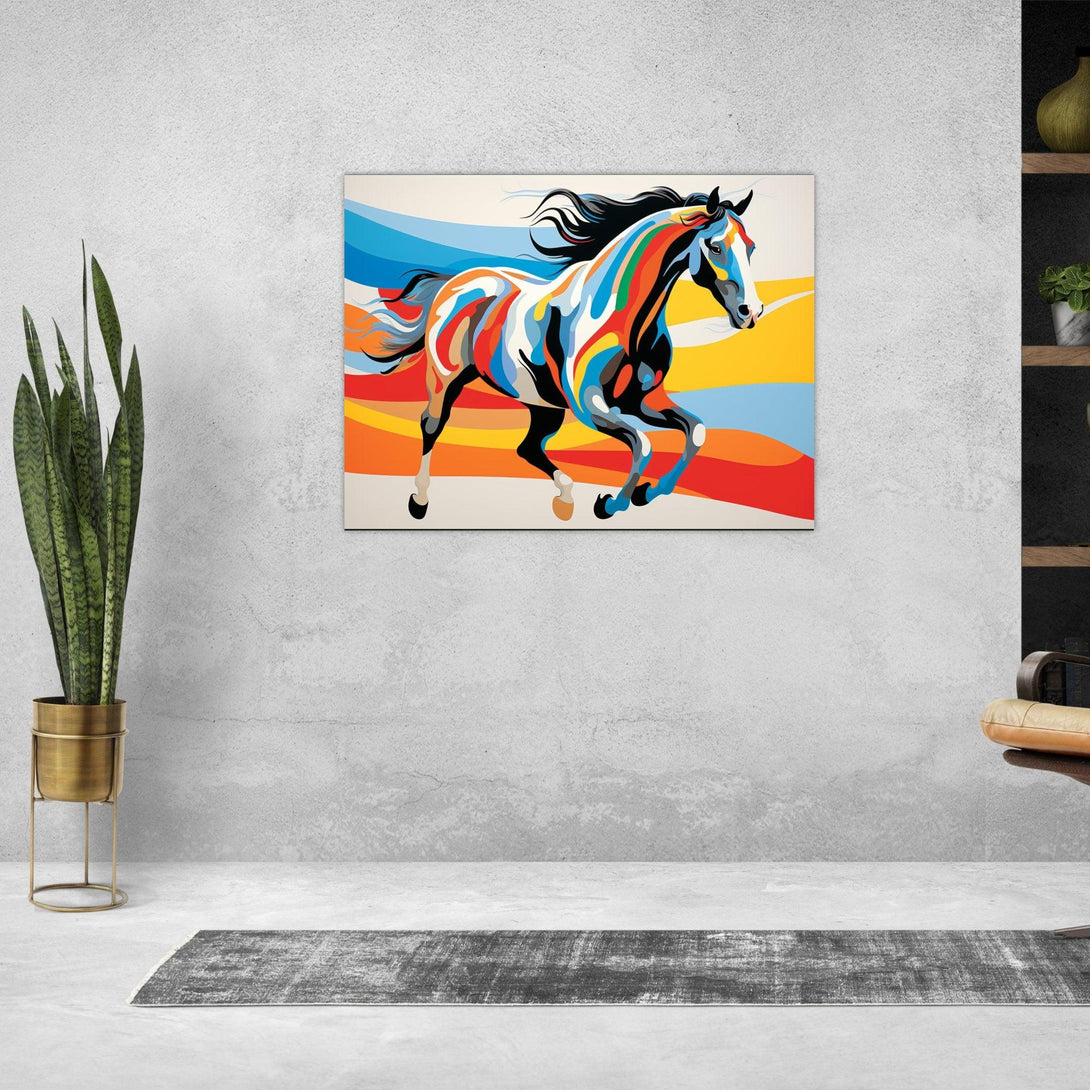 Farbenfrohes Pferd 30x40 cm / 12x16″ / Poster auf halbmattem Papier