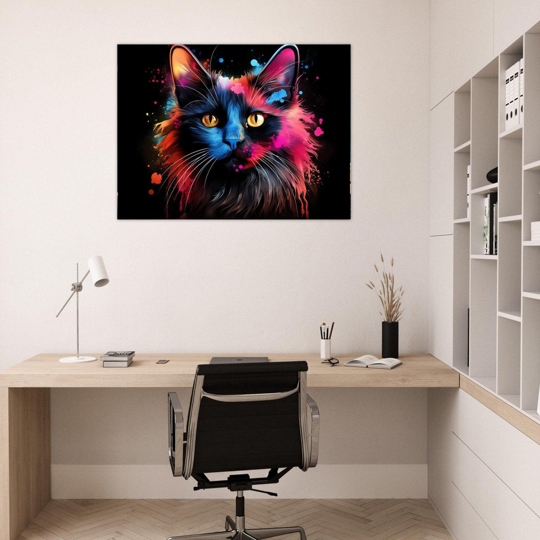 Farbenpracht-Katze 30x40 cm / 12x16″ / Poster auf halbmattem Papier