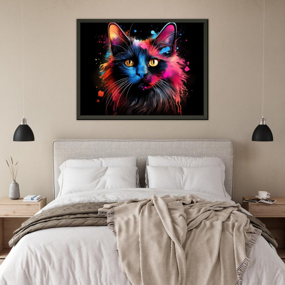 Farbenpracht-Katze 30x40 cm / 12x16″ / Poster auf halbmattem Papier