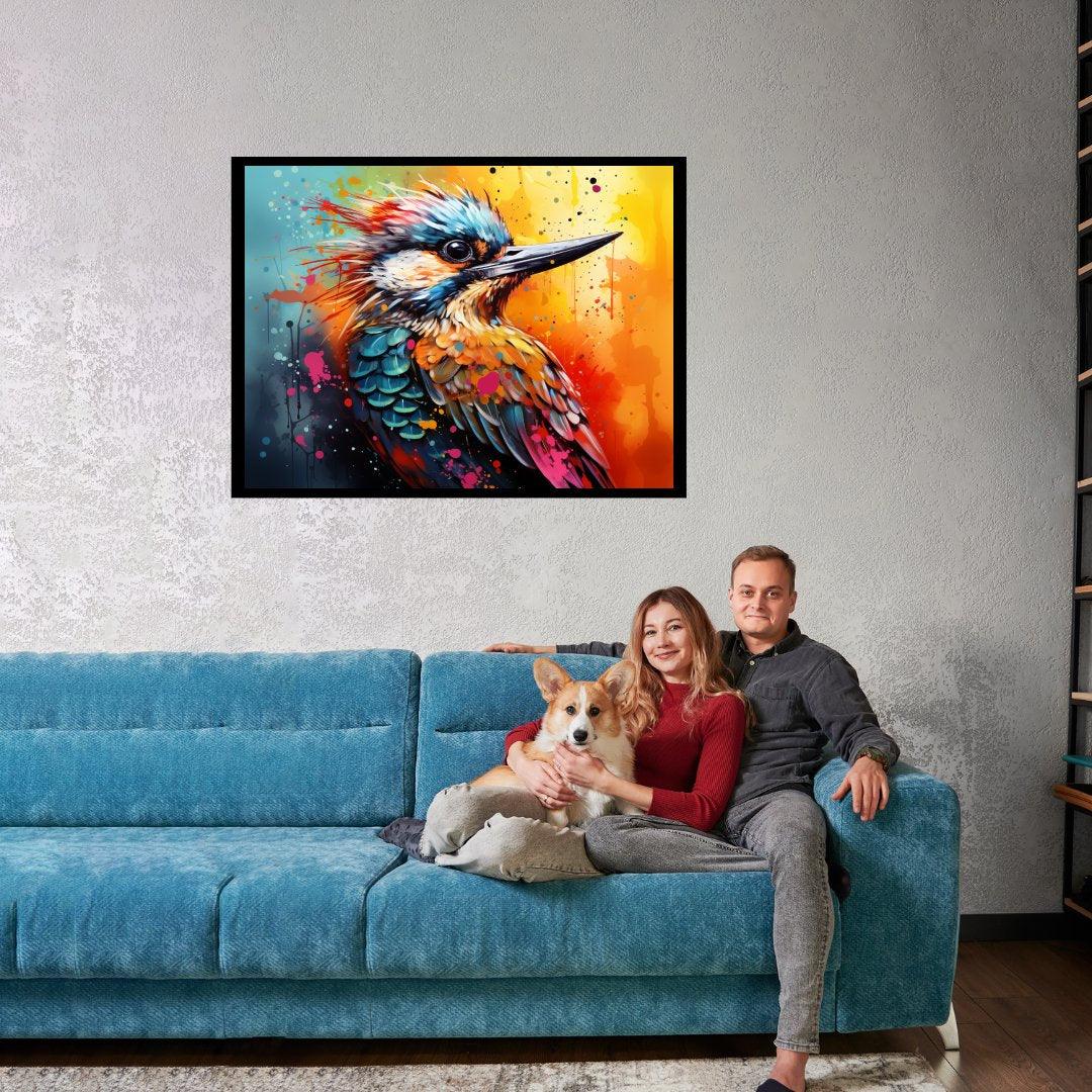 Farbenpracht des Eisvogels 30x40 cm / 12x16″ / Poster auf halbmattem Papier
