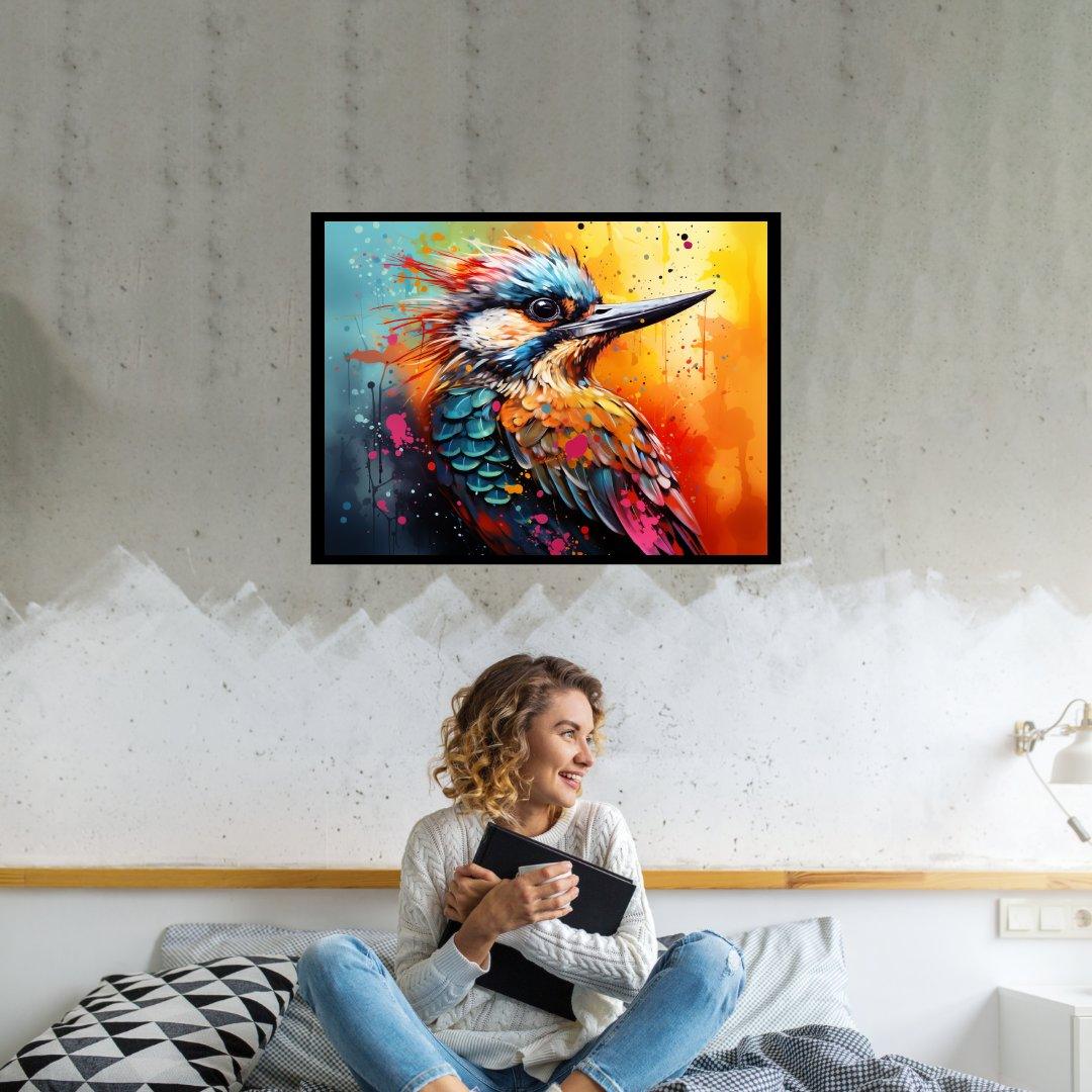 Farbenpracht des Eisvogels 30x40 cm / 12x16″ / Poster auf halbmattem Papier