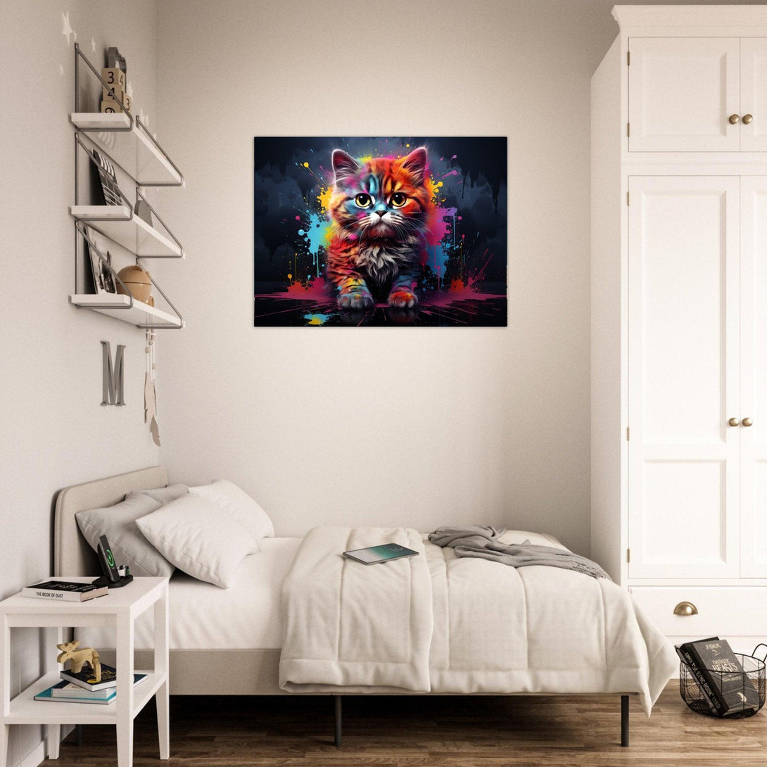 Farbexplosion Kätzchen 30x40 cm / 12x16″ / Poster auf halbmattem Papier